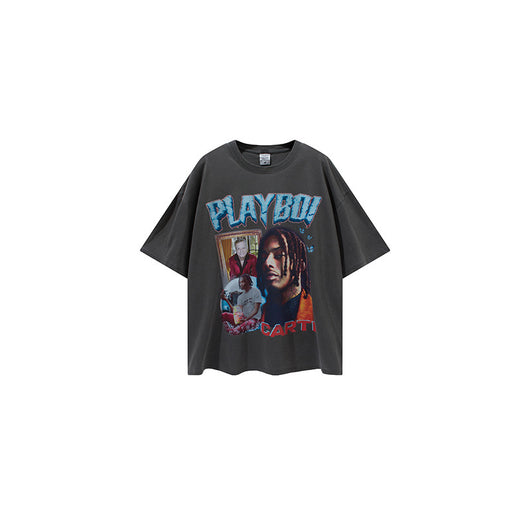 Camiseta Casual Hip Hop Rapper con Estampado Gráfico - Image 9