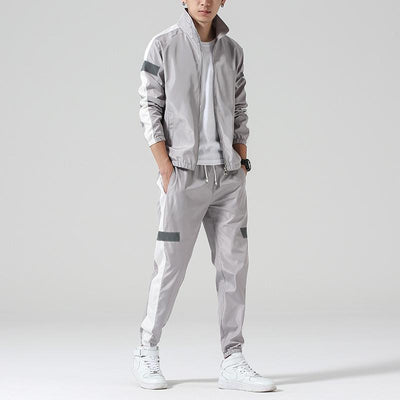 Conjunto Deportivo Hombre: Pantalón Leggings + Chaqueta Cuello Alto - Image 8