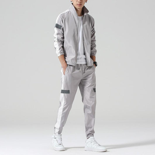 Conjunto Deportivo Hombre: Pantalón Leggings + Chaqueta Cuello Alto - Image 8