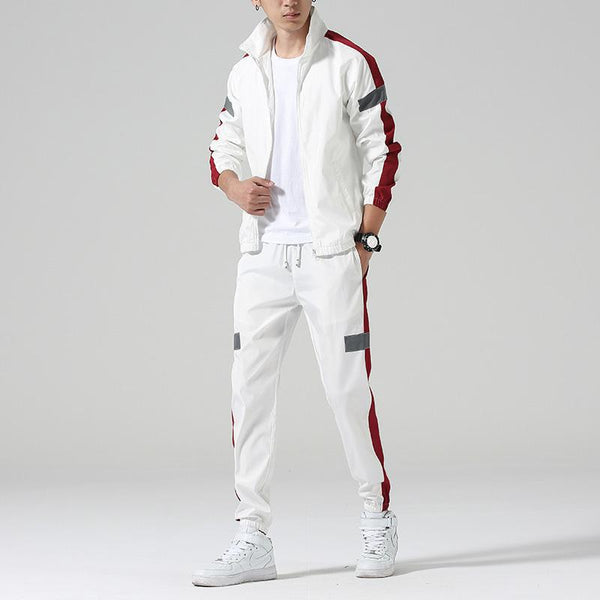 Conjunto Deportivo Hombre: Pantalón Leggings + Chaqueta Cuello Alto