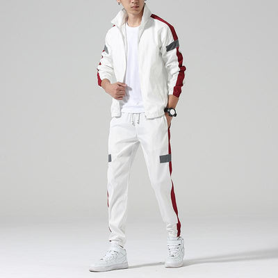 Conjunto Deportivo Hombre: Pantalón Leggings + Chaqueta Cuello Alto