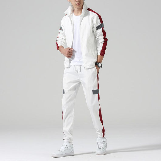 Conjunto Deportivo Hombre: Pantalón Leggings + Chaqueta Cuello Alto