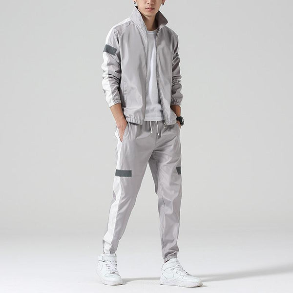 Conjunto Deportivo Hombre: Pantalón Leggings + Chaqueta Cuello Alto - Image 3
