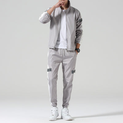 Conjunto Deportivo Hombre: Pantalón Leggings + Chaqueta Cuello Alto - Image 4