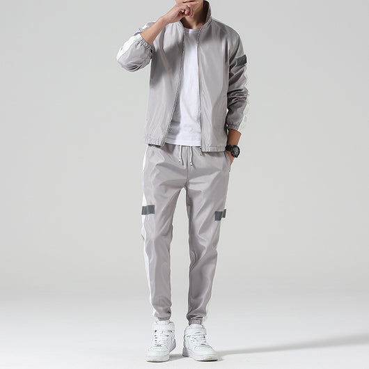Conjunto Deportivo Hombre: Pantalón Leggings + Chaqueta Cuello Alto - Image 4