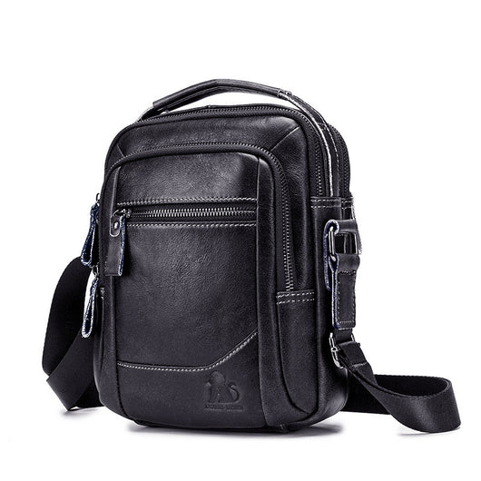 Bolsa Vertical de Cuero Genuino para Hombre Estilo Retro Cuadrada - Image 7