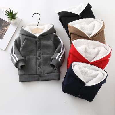 Cardigan de Lana Cordero para Niños y Mujeres - Abrigo Suave para Otoño e Invierno