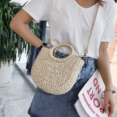 Bolsa Crossbody Tejida Artesanal - Bolso de Paja Hecho a Mano - Image 7