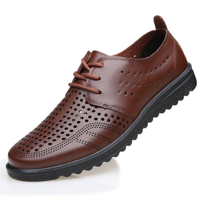 Sandalias de Cuero Hueco para Hombre - Comodidad Casual - Image 4