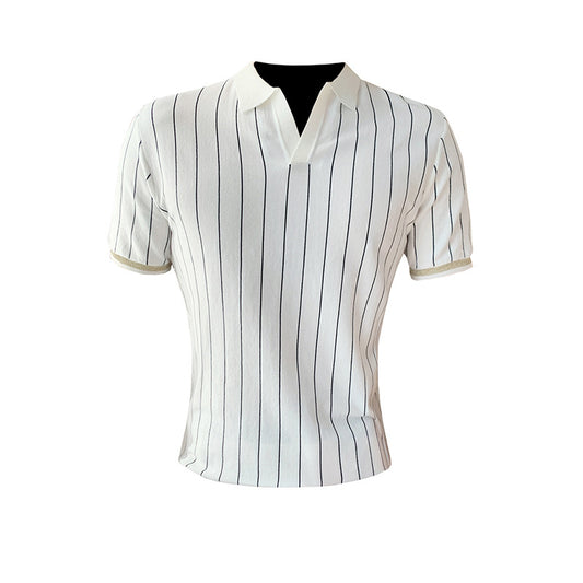 Polo Tejido Británico Slim Fit en Seda de Hielo