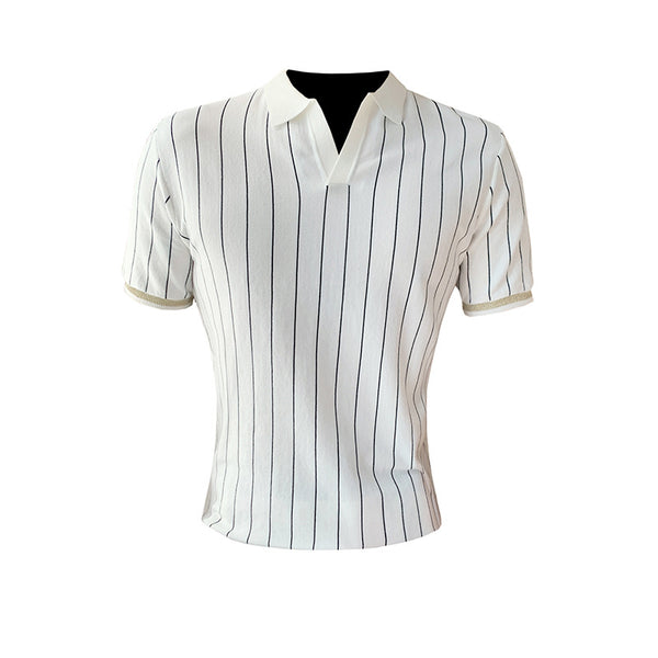 Polo Tejido Británico Slim Fit en Seda de Hielo