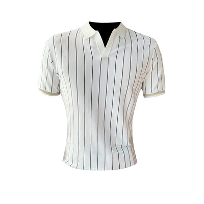 Polo Tejido Británico Slim Fit en Seda de Hielo