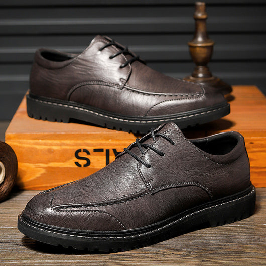 Zapatos Casuales de Cuero para Hombre Four Seasons - Image 3