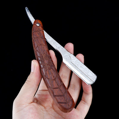Navaja Plegable Acero Inoxidable Damasco con Veta de Madera - Image 7
