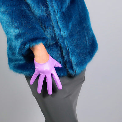 Guantes de Cuero Sintético con Puño Lavanda - Image 17