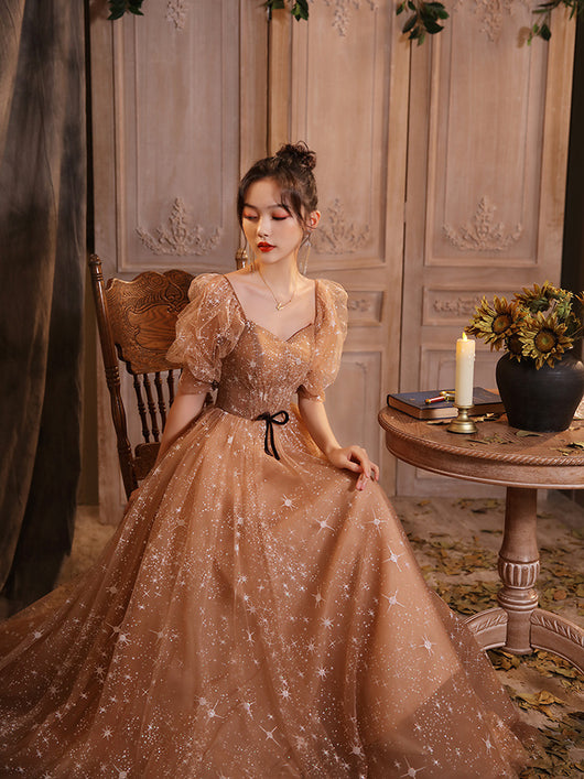 Vestido de Noche Elegante con Falda Voluminosa Estilo Francés - Image 7