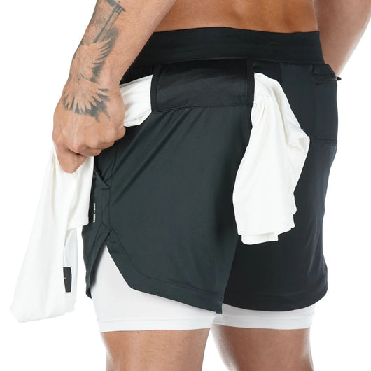 Pantalones de Fitness Transpirables de Doble Capa para Hombre - Image 16