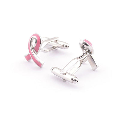 Gemelos Elegantes con Moño Rosa - Accesorios Sofisticados para Hombre - Image 2
