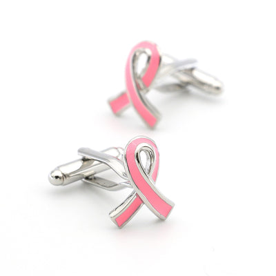 Gemelos Elegantes con Moño Rosa - Accesorios Sofisticados para Hombre - Image 3