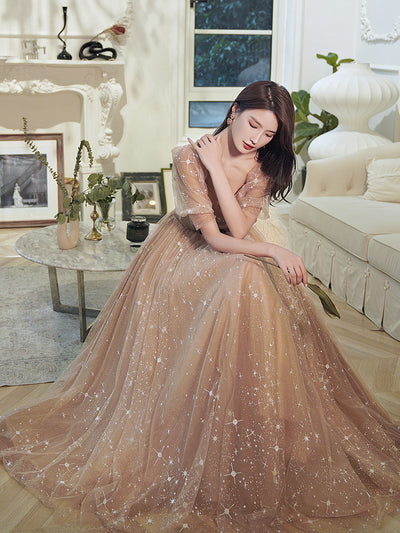 Vestido de Gala Elegante Cielo Estrellado para Anfitriona de Eventos - Image 9