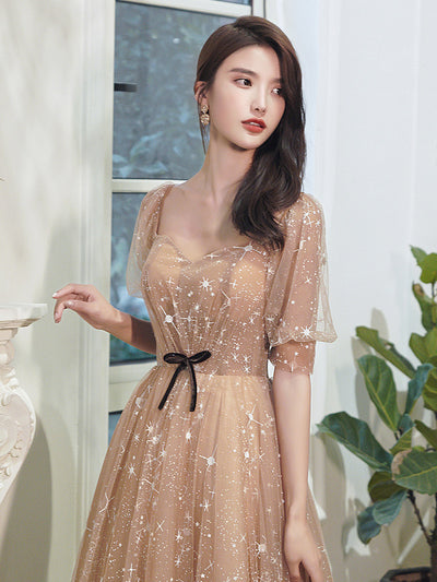 Vestido de Gala Elegante Cielo Estrellado para Anfitriona de Eventos - Image 7