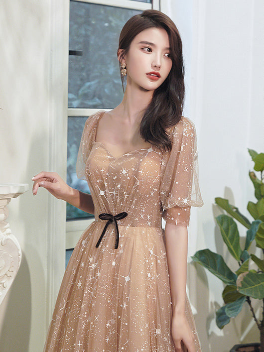 Vestido de Gala Elegante Cielo Estrellado para Anfitriona de Eventos - Image 7
