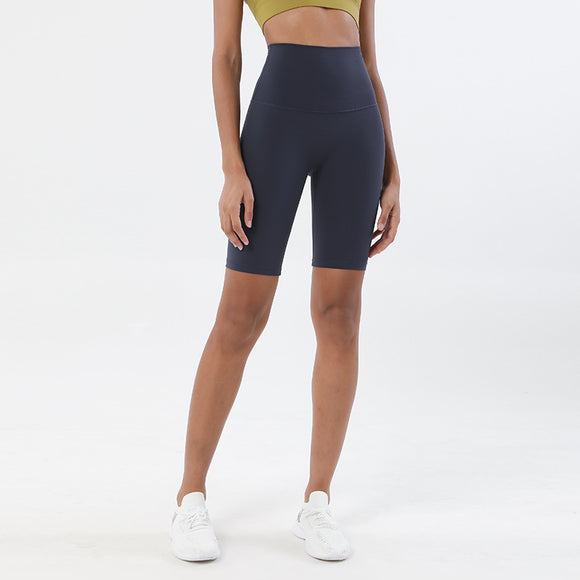 Pantalones Yoga Cintura Alta Levanta Glúteos Shorts Ajustados Cinco Puntos
