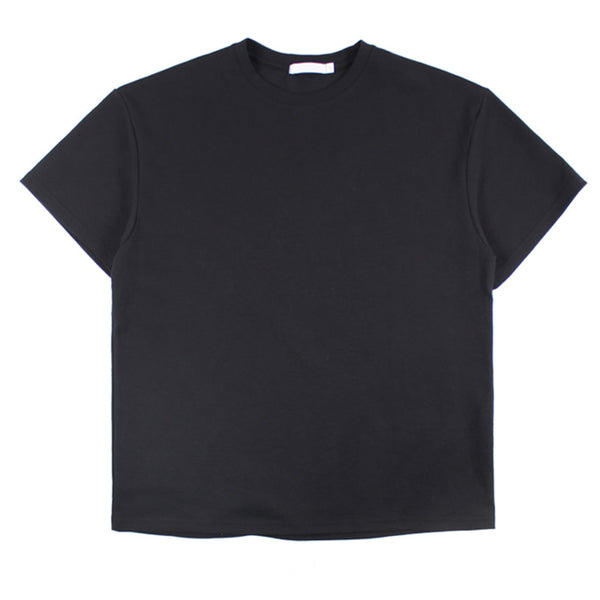 Camiseta Coreana de Algodón Puro Manga Corta Cuello Redondo