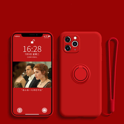 Funda de Silicona Líquida Compatible con Apple con Anillo Soporte - Image 16