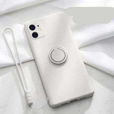 Funda de Silicona Líquida Compatible con Apple con Anillo Soporte - Image 12