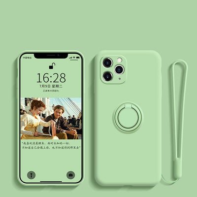Funda de Silicona Líquida Compatible con Apple con Anillo Soporte - Image 15