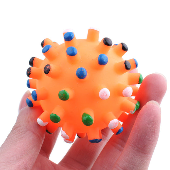 Pelota Sonora de Caucho Resistente para Masticar - Juguete Interactivo para Perros