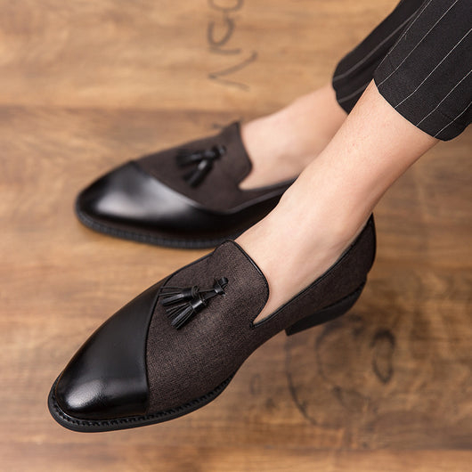 Zapatos de Cuero Casual con Punta Afilada para Hombre - Image 4