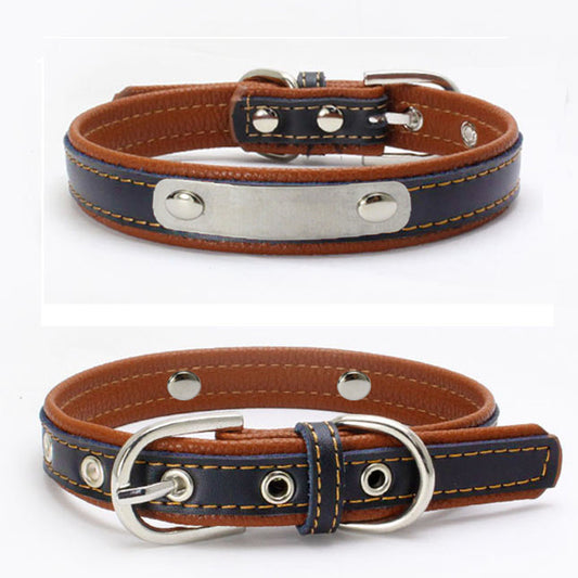 Collar Doble de Cuero con Refuerzo para Correa de Perro - Image 2
