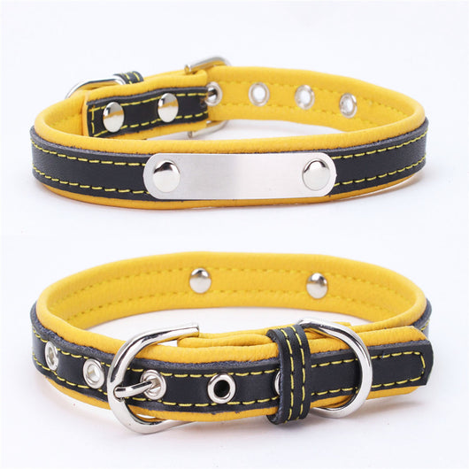 Collar Doble de Cuero con Refuerzo para Correa de Perro - Image 25