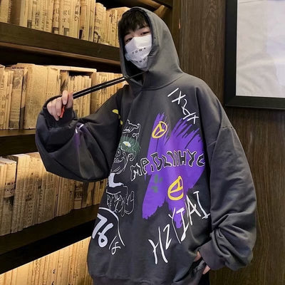 Sudadera Hip-hop Oversize con Capucha y Estampado para Hombre - Image 11