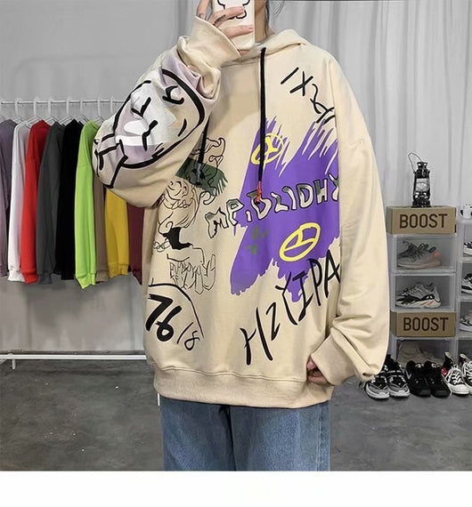 Sudadera Hip-hop Oversize con Capucha y Estampado para Hombre - Image 6