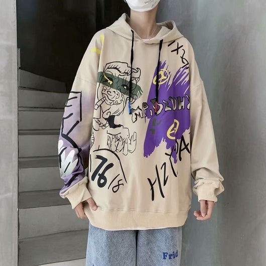 Sudadera Hip-hop Oversize con Capucha y Estampado para Hombre - Image 7