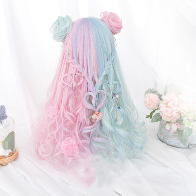 Peluca Lolita Harajuku Soft Girl Rizos Largos Color Macaron - Image 8
