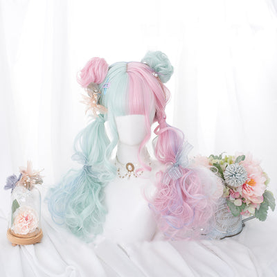 Peluca Lolita Harajuku Soft Girl Rizos Largos Color Macaron - Image 11