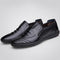 Sapatos Casuais Masculinos de Couro Respiráveis Britânicos