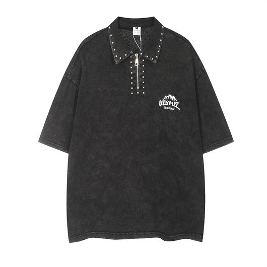 Polo Lavado y Desgastado para Hombre - Comodidad de Verano