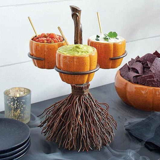 Decoración Halloween: Soporte para Snacks con Diseño de Calabaza y Escoba - Image 7