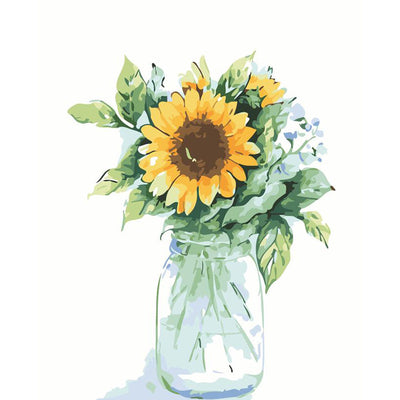 Cuadro de Óleo - Botella de Aceite de Girasol