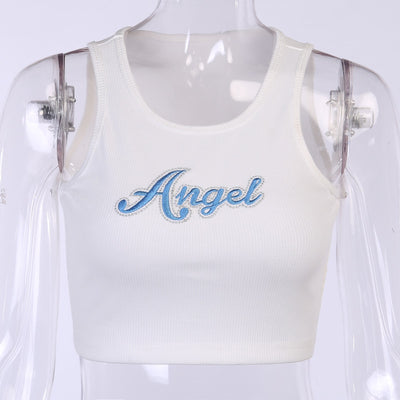 Musculosa Deportiva Ajustada con Estampado Make Letter - Image 6