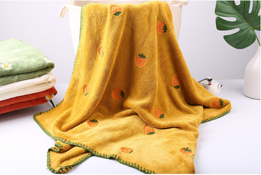 Toalla de Baño Coral Fleece con Bordado - Absorbente y Suave para la Piel - Image 6