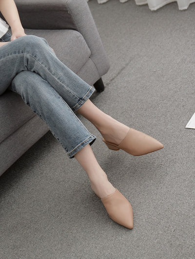 Mules de Cuero Suave con Puntera Afilada y Soporte Ergonómico - Image 5