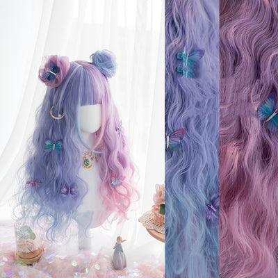 Peluca Lolita Harajuku Soft Girl Rizos Largos Colores Pastel - Image 9