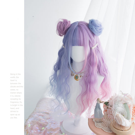 Peluca Lolita Harajuku Soft Girl Rizos Largos Colores Pastel - Image 3