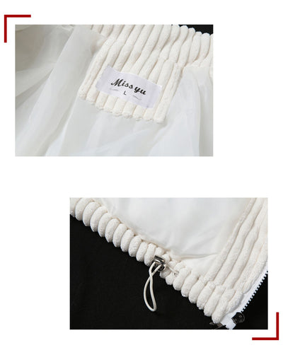 Chaqueta Corta Acolchada para Mujer Cuello Alto Cintura Marcada - Image 24